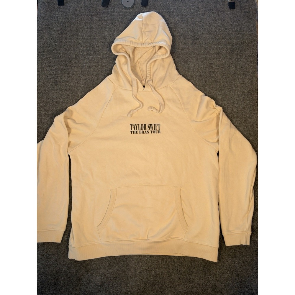 Taylor Swift The Eras Tour Hoodie Womens L  2023-2024 Official  Ivory Pullover